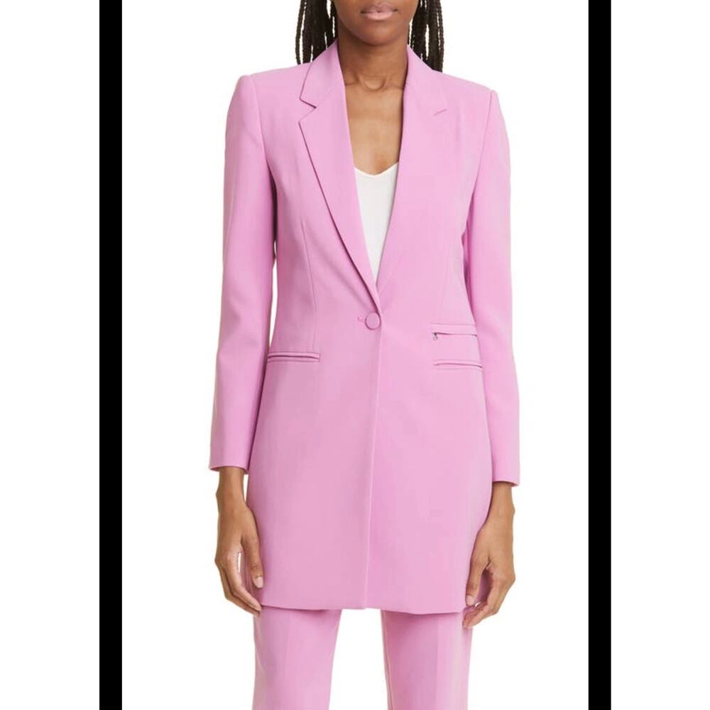Judith & Charles Rae Pink Longline Blazer Dress Jacket Size 8 Made Canada $675 - Picture 4 of 15